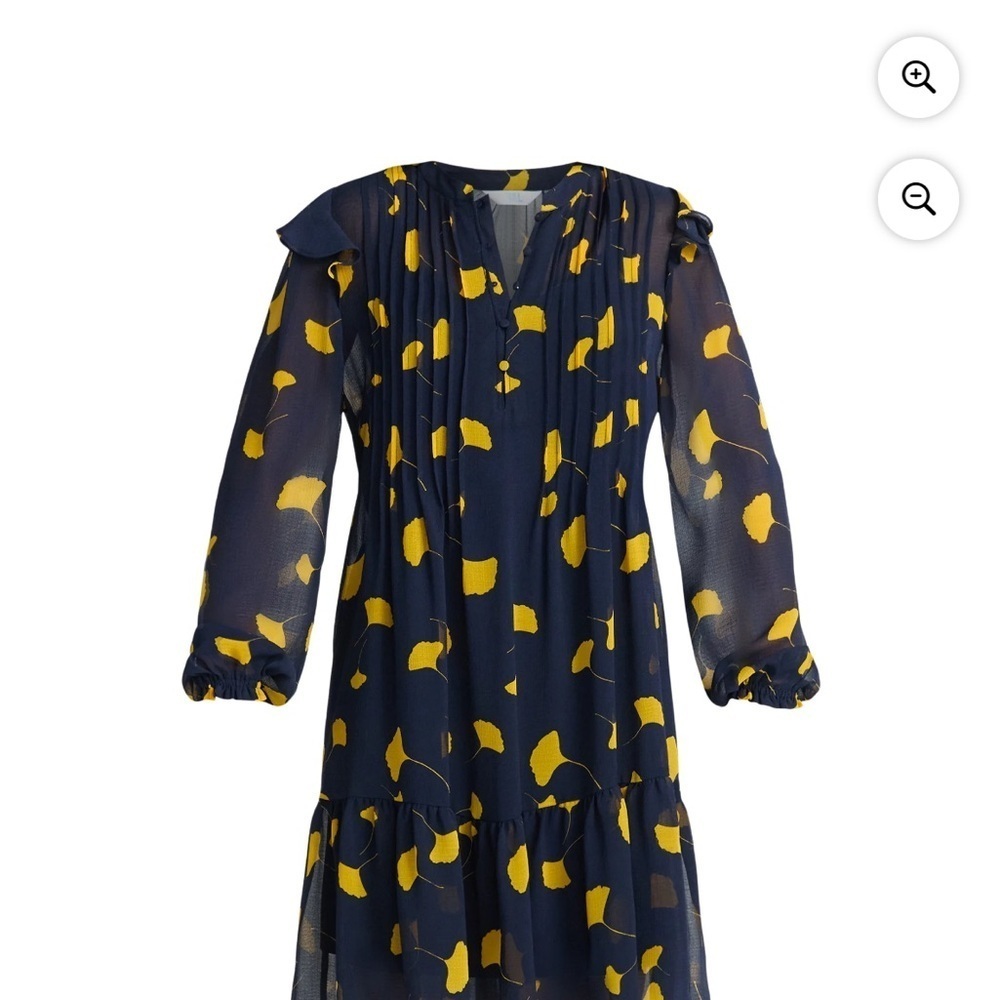 Time and Tru Navy and Yellow Long Sleeve Dress - Picture 9 of 9